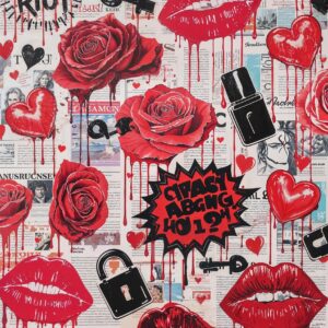 Urban collage poster with neon green paint, graphic stencils, and graffiti layers on concrete texture – contemporary street art in bold colors.