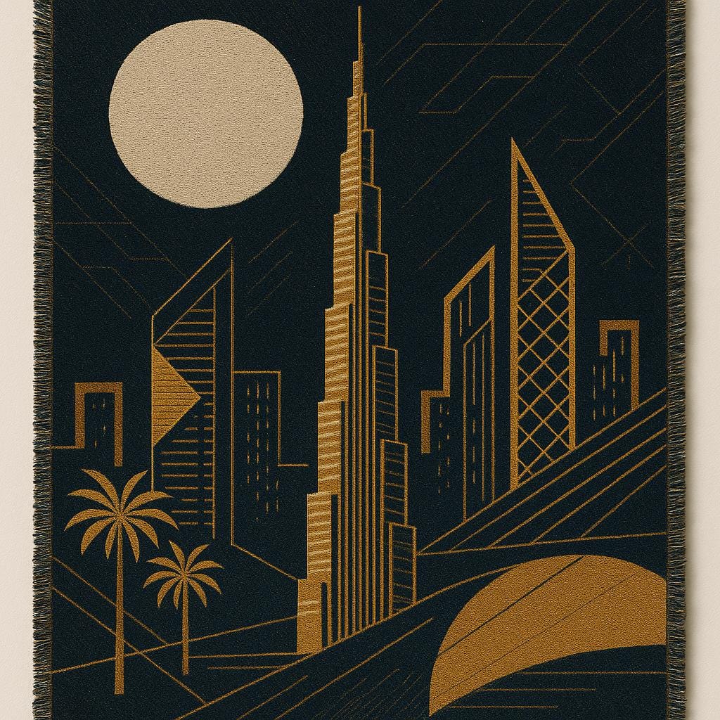 DUBAI Woven Blanket – Urban Cotton Throw for Decor
